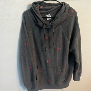 VS PINK Rose Embroidered Hoodie